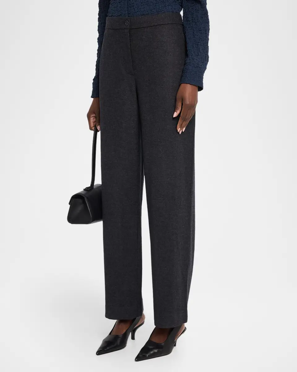 Eileen Fisher Straight-Leg Wool Jersey Trousers | Thumbnail 4 Eileen Fisher Straight-Leg Wool Jersey Trousers | Thumbnail 4