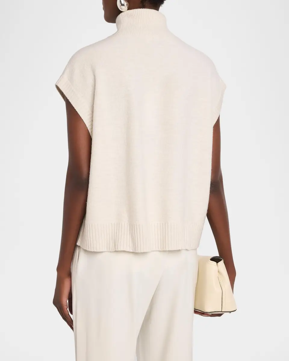 Eileen Fisher Cap-Sleeve Turtleneck Wool Sweater | Thumbnail 3 Eileen Fisher Cap-Sleeve Turtleneck Wool Sweater | Thumbnail 3