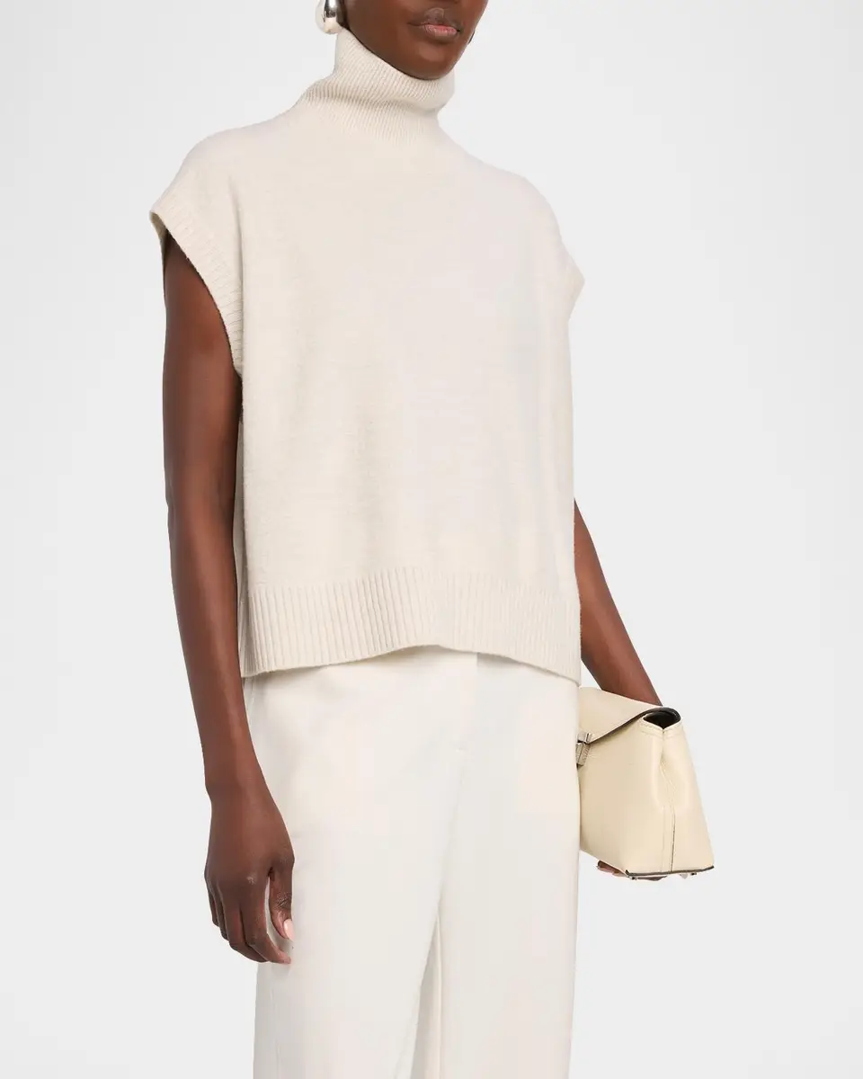 Eileen Fisher Cap-Sleeve Turtleneck Wool Sweater | Thumbnail 4 Eileen Fisher Cap-Sleeve Turtleneck Wool Sweater | Thumbnail 4