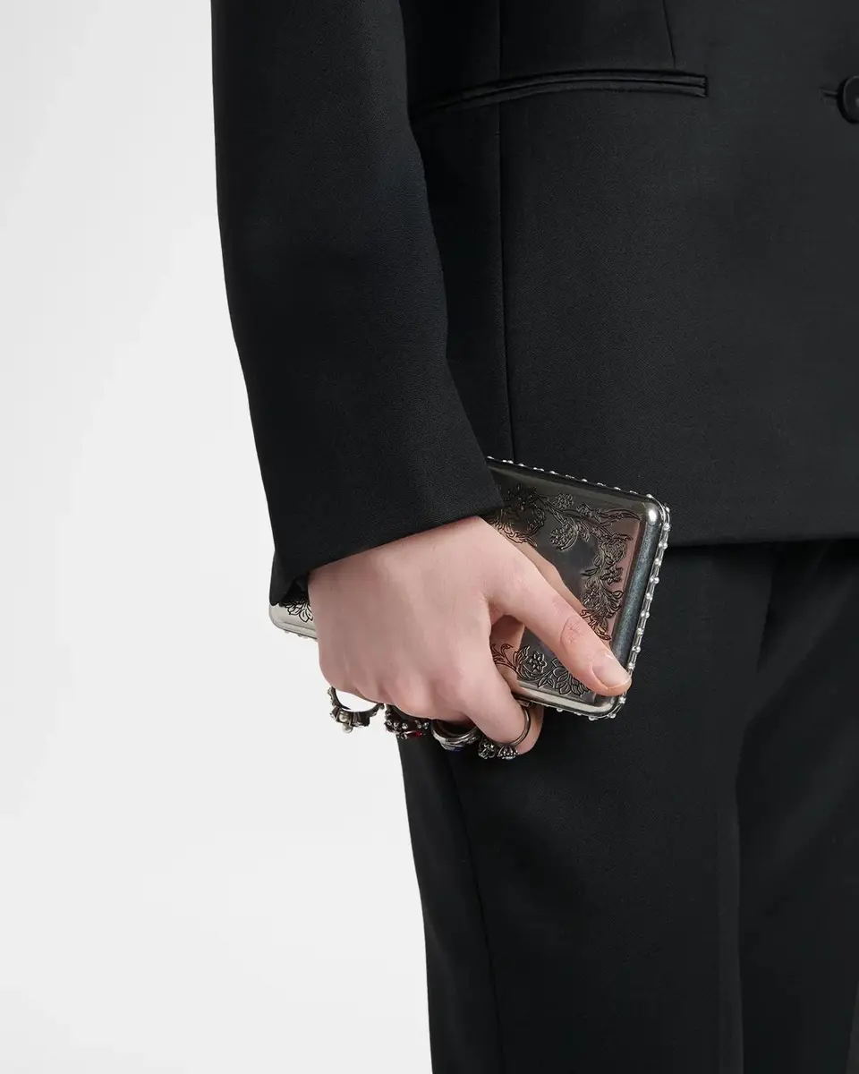 Alexander McQueen Vanitas Floral Etched Clutch Bag | Thumbnail 2 Alexander McQueen Vanitas Floral Etched Clutch Bag | Thumbnail 2
