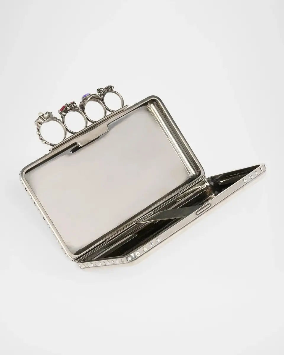 Alexander McQueen Vanitas Floral Etched Clutch Bag | Thumbnail 4 Alexander McQueen Vanitas Floral Etched Clutch Bag | Thumbnail 4