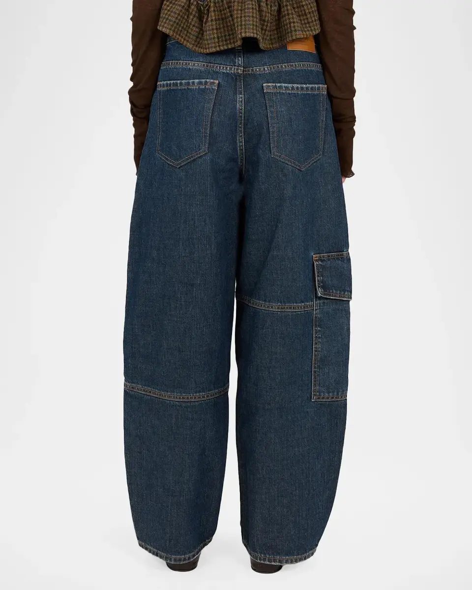 Ganni Audri Low-Rise Jeans in Textured Slub Denim | Thumbnail 3 Ganni Audri Low-Rise Jeans in Textured Slub Denim | Thumbnail 3