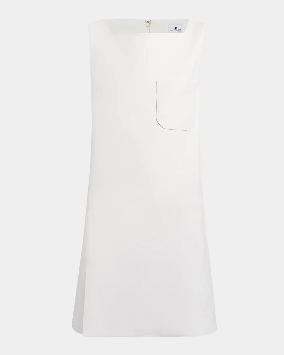 Courrèges Square-Neck Sleeveless Cut-Out Mini Dress