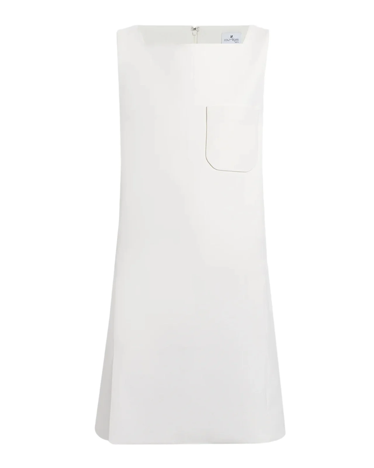 Courrèges Square-Neck Sleeveless Cut-Out Mini Dress