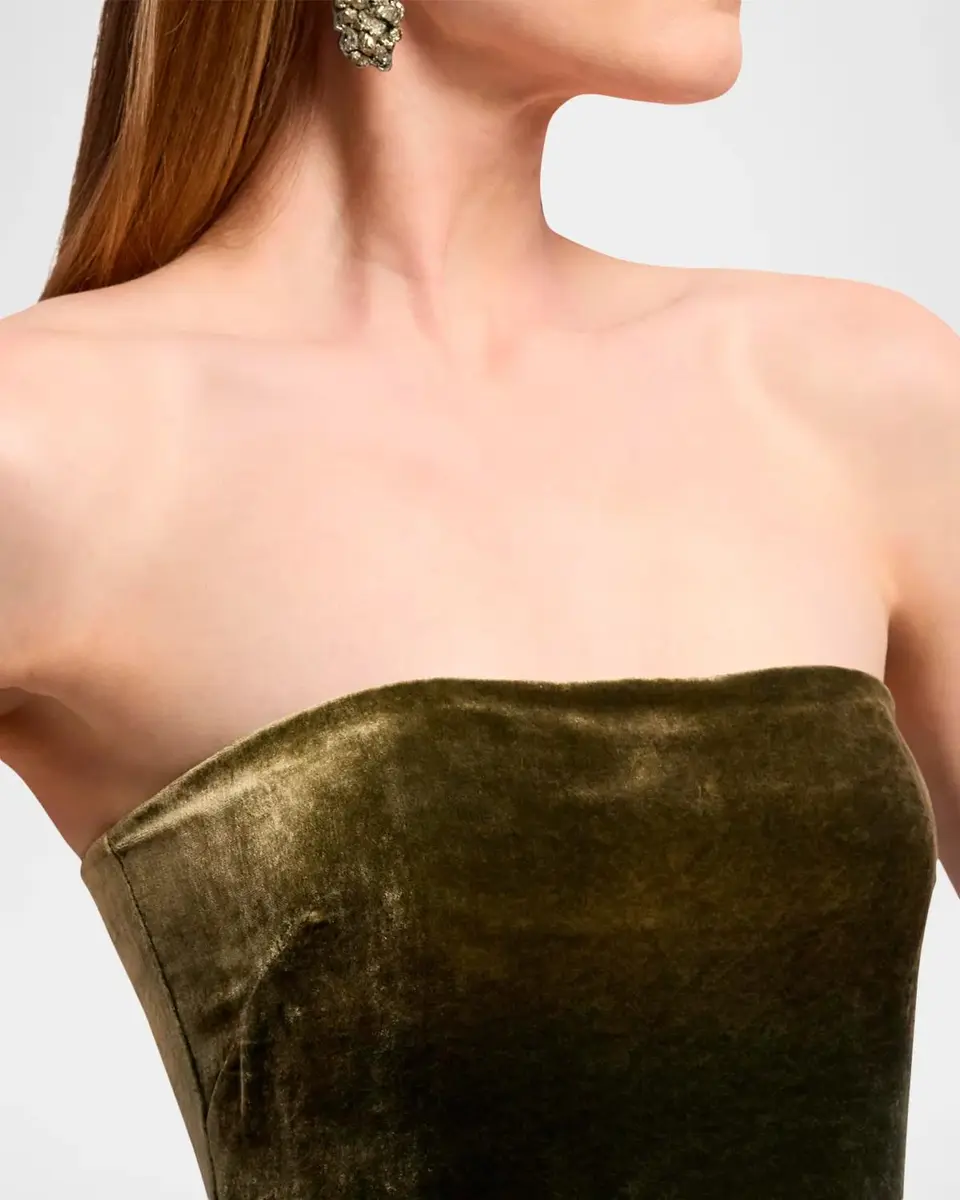 Ralph Lauren Collection Farley Velvet Evening Dress | Thumbnail 5 Ralph Lauren Collection Farley Velvet Evening Dress | Thumbnail 5