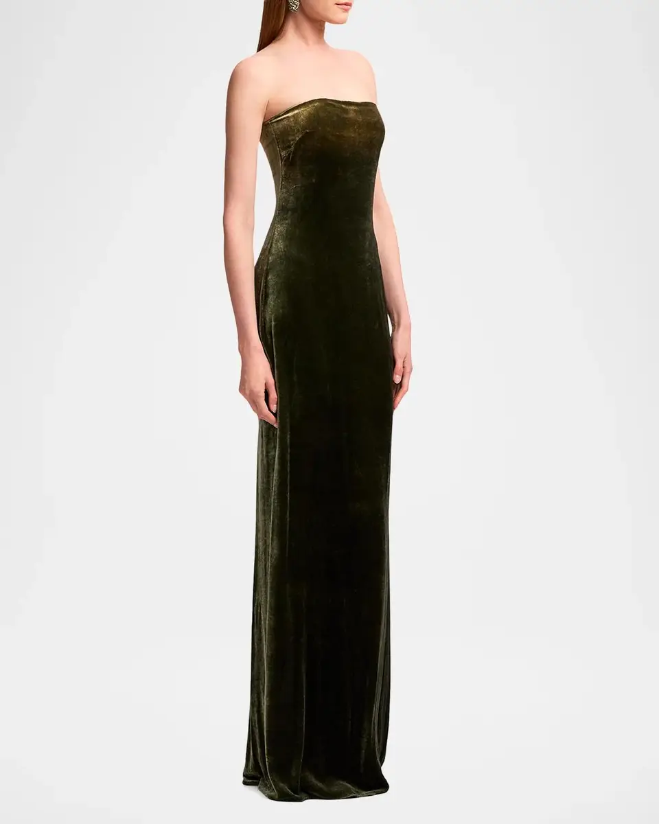 Ralph Lauren Collection Farley Velvet Evening Dress | Thumbnail 6 Ralph Lauren Collection Farley Velvet Evening Dress | Thumbnail 6