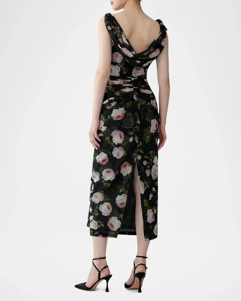 Carolina Herrera Floral Silk Off-The-Shoulder Maxi Dress | Thumbnail 3 Carolina Herrera Floral Silk Off-The-Shoulder Maxi Dress | Thumbnail 3