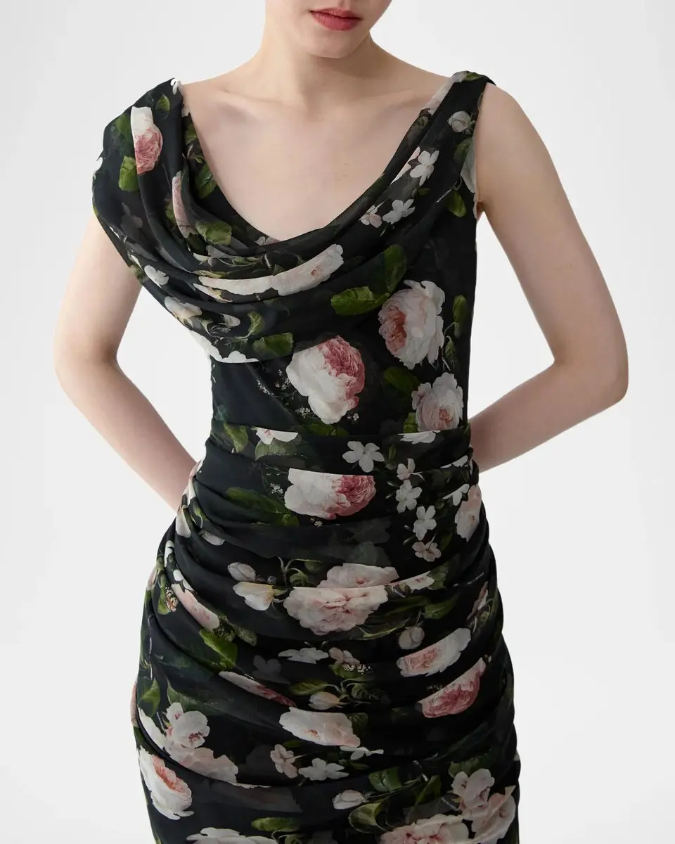 Carolina Herrera Floral Silk Off-The-Shoulder Maxi Dress | Thumbnail 4 Carolina Herrera Floral Silk Off-The-Shoulder Maxi Dress | Thumbnail 4