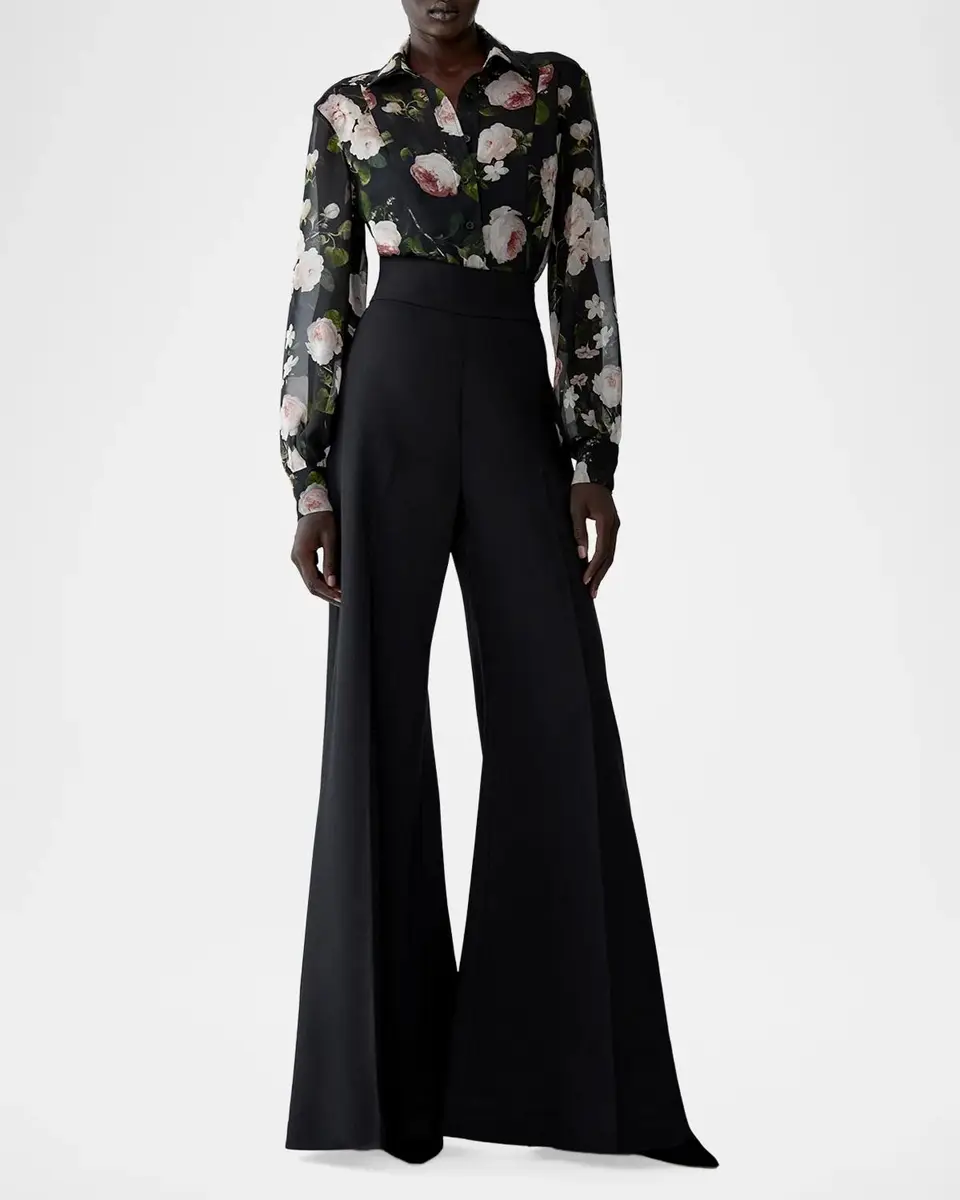 Carolina Herrera Isabella Rose Chiffon Shirt | Thumbnail 2 Carolina Herrera Isabella Rose Chiffon Shirt | Thumbnail 2