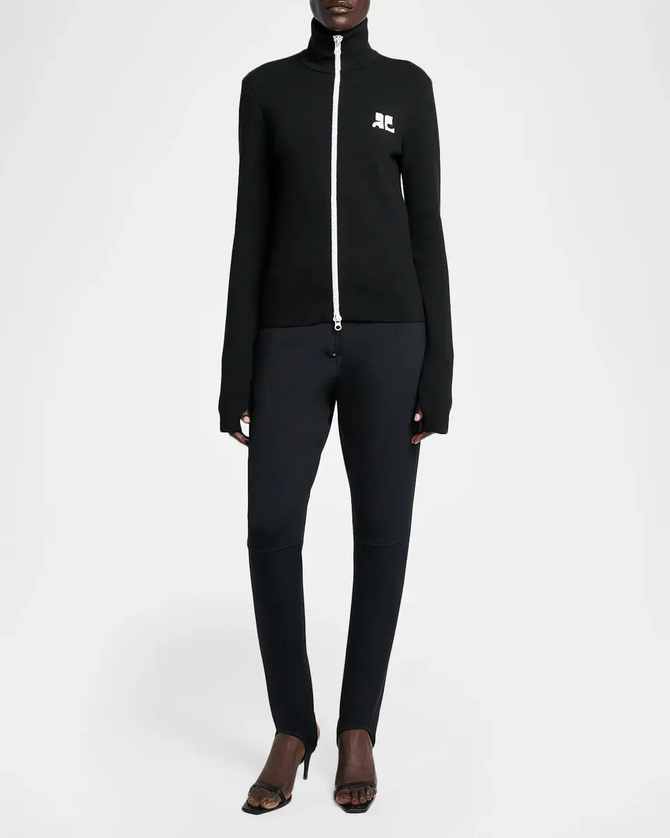 Courrèges Bicolor Jersey Zip-Up Track Jacket | Thumbnail 2 Courrèges Bicolor Jersey Zip-Up Track Jacket | Thumbnail 2
