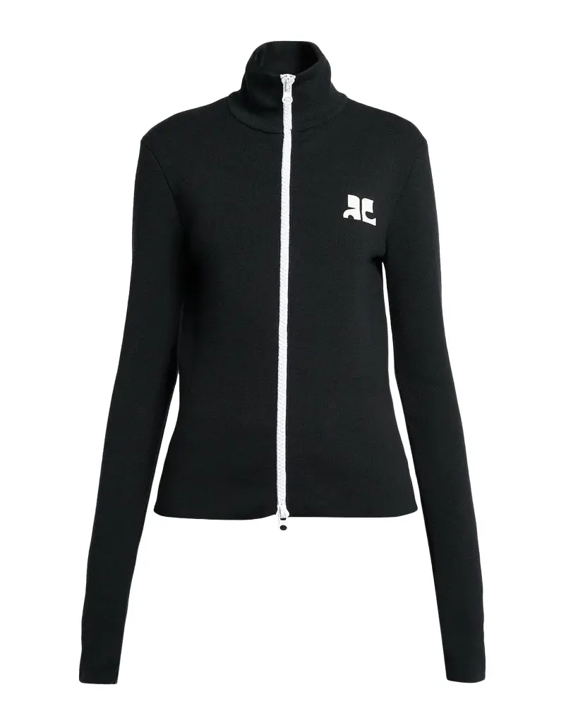 Bicolor Jersey Zip-Up Track Jacket Bicolor Jersey Zip-Up Track Jacket