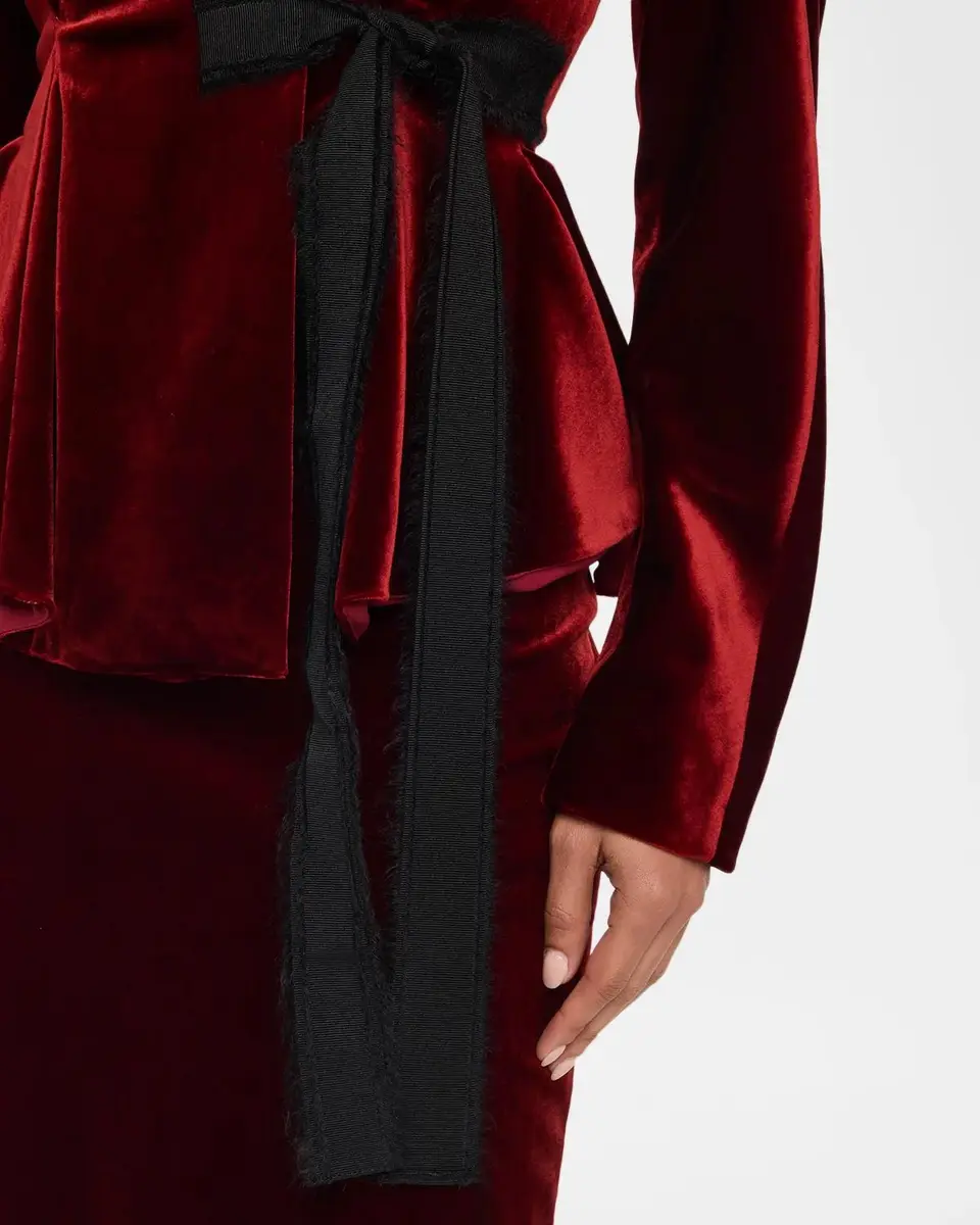 Alberta Ferretti Velvet Wrap Jacket | Thumbnail 5 Alberta Ferretti Velvet Wrap Jacket | Thumbnail 5