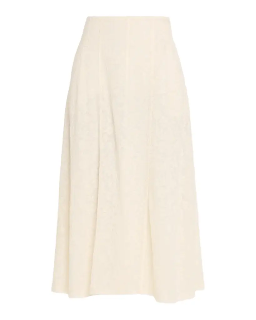 Alberta Ferretti Wool-Blend A-Line Midi Skirt
