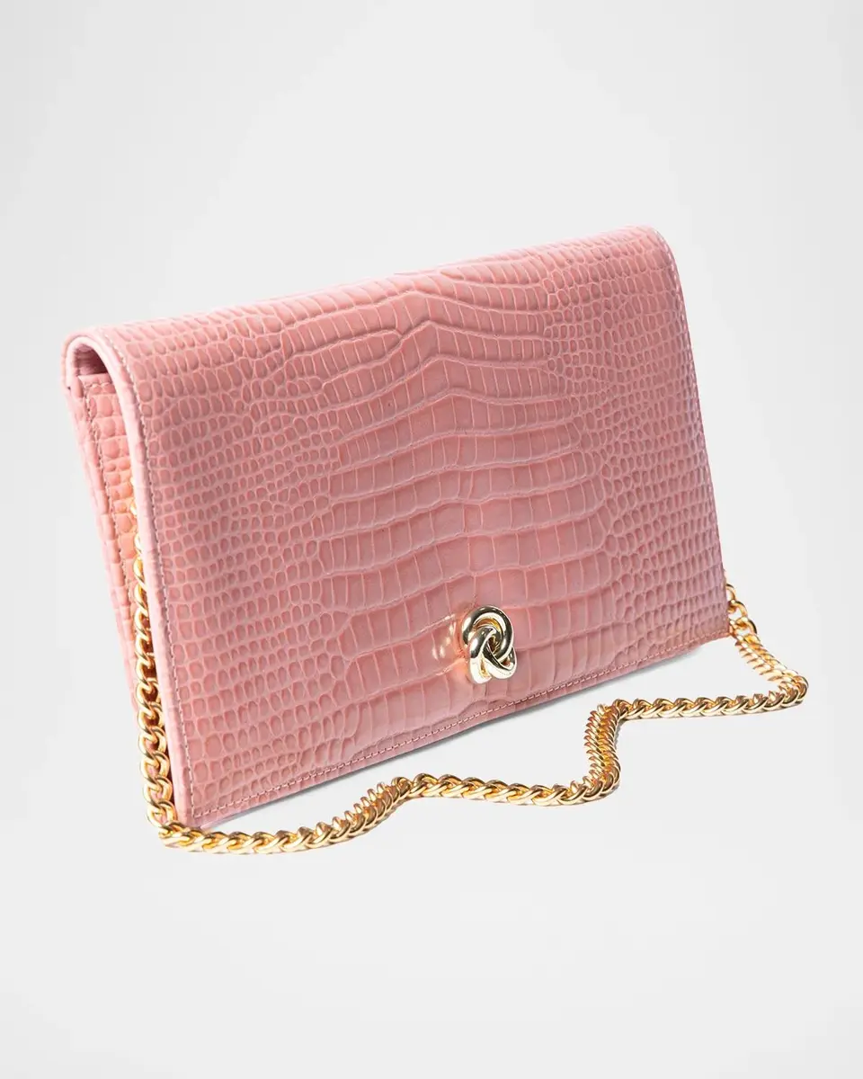 MICHELLE WILHITE Eloise Croc-Embossed Leather Clutch Bag | Thumbnail 2 MICHELLE WILHITE Eloise Croc-Embossed Leather Clutch Bag | Thumbnail 2