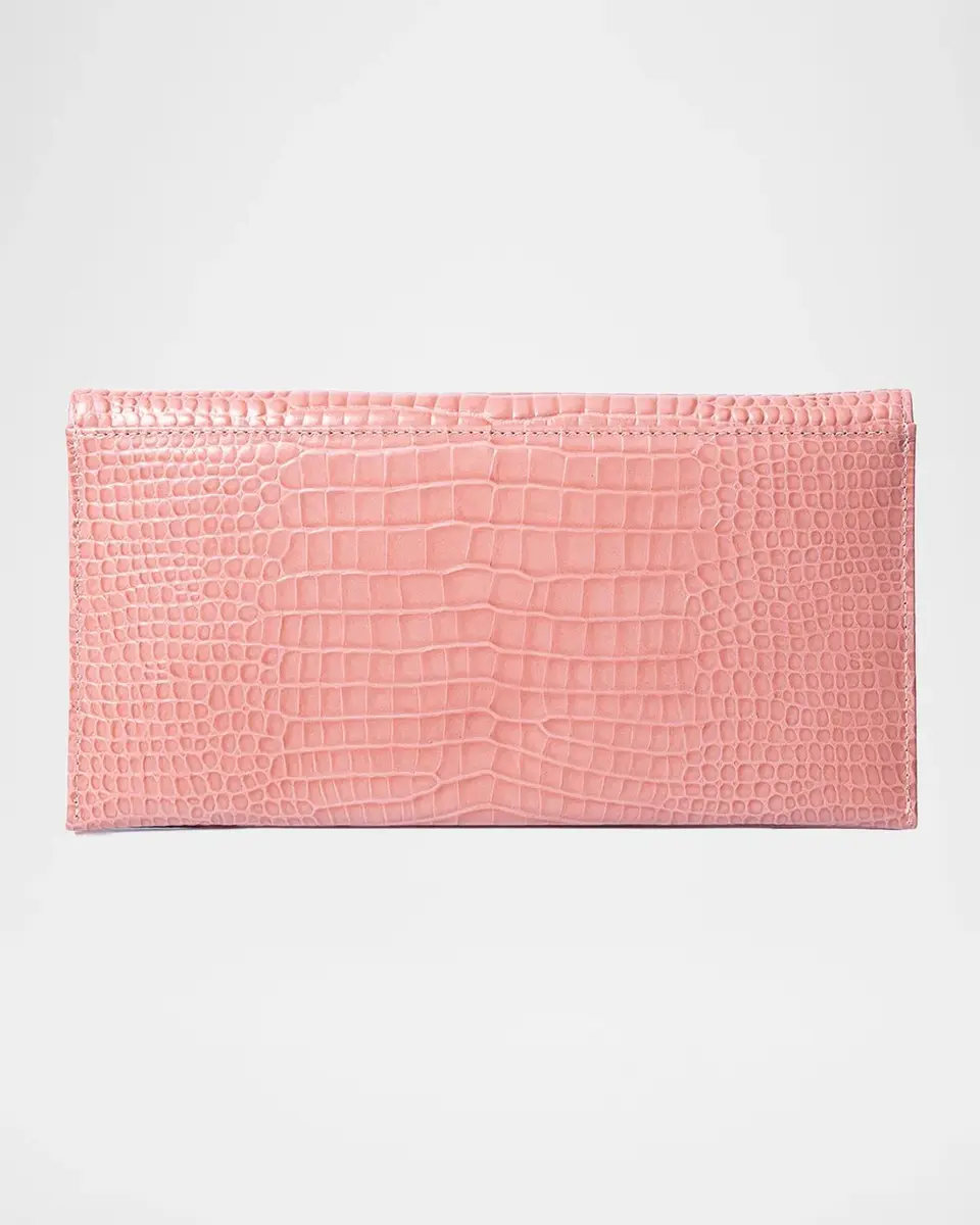 MICHELLE WILHITE Eloise Croc-Embossed Leather Clutch Bag | Thumbnail 3 MICHELLE WILHITE Eloise Croc-Embossed Leather Clutch Bag | Thumbnail 3