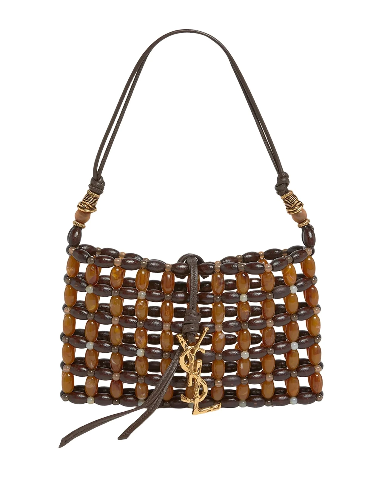 Saint Laurent Evening Beaded Shoulder Bag