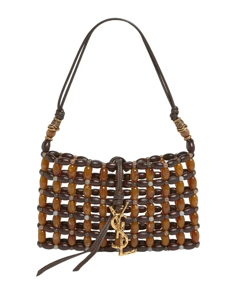 Saint Laurent Evening Beaded Shoulder Bag