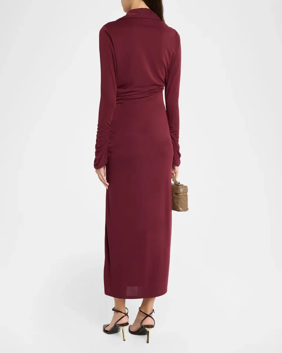 Cinq à Sept Fabia Gathered Long-Sleeve Dress | Thumbnail 3 Cinq à Sept Fabia Gathered Long-Sleeve Dress | Thumbnail 3