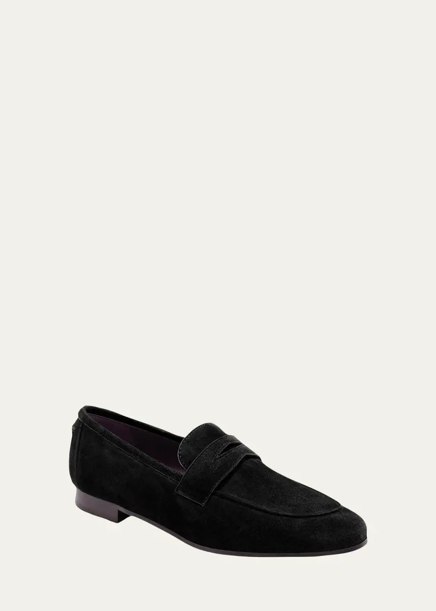 Bougeotte Suede Slip-On Penny Loafer | Thumbnail 2 Bougeotte Suede Slip-On Penny Loafer | Thumbnail 2
