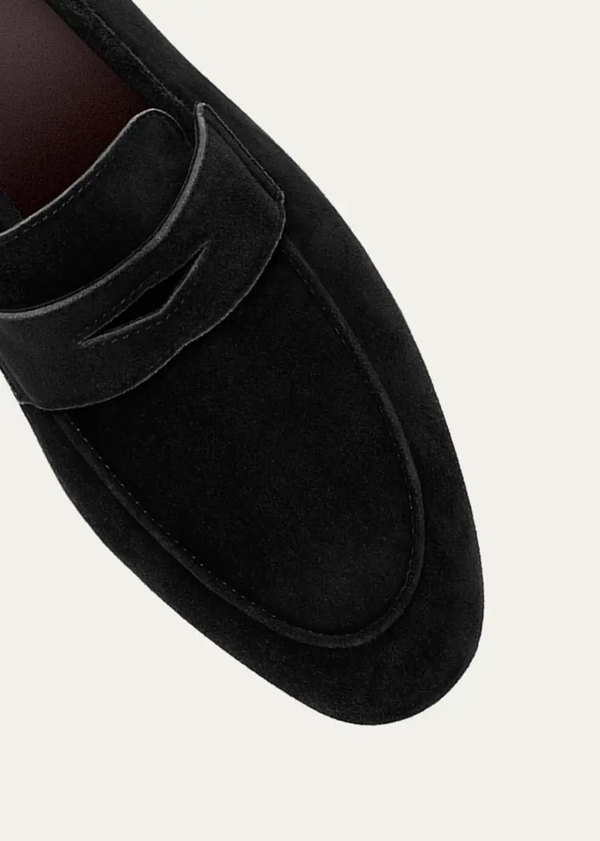 Bougeotte Suede Slip-On Penny Loafer | Thumbnail 4 Bougeotte Suede Slip-On Penny Loafer | Thumbnail 4