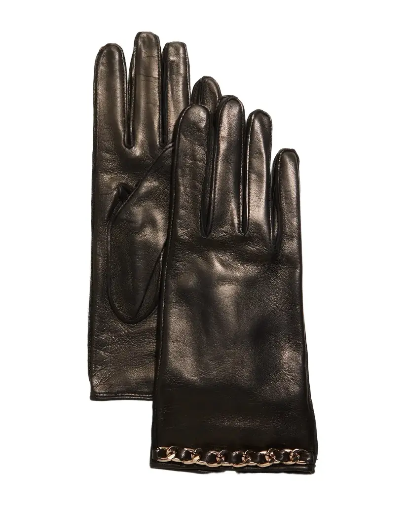 Chain Napa Leather Short Gloves Chain Napa Leather Short Gloves