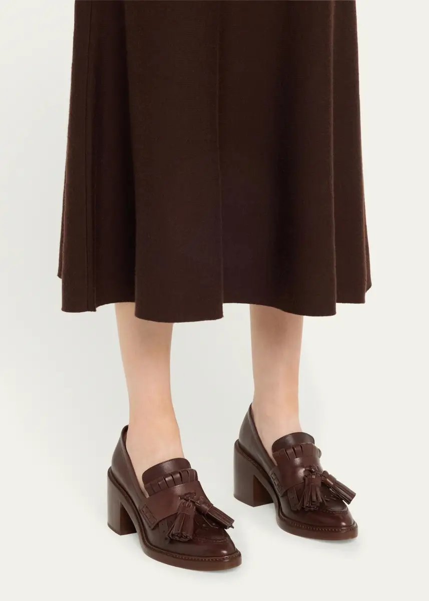 Ulla Johnson Fiona Leather Tassel Heeled Loafers | Thumbnail 2 Ulla Johnson Fiona Leather Tassel Heeled Loafers | Thumbnail 2