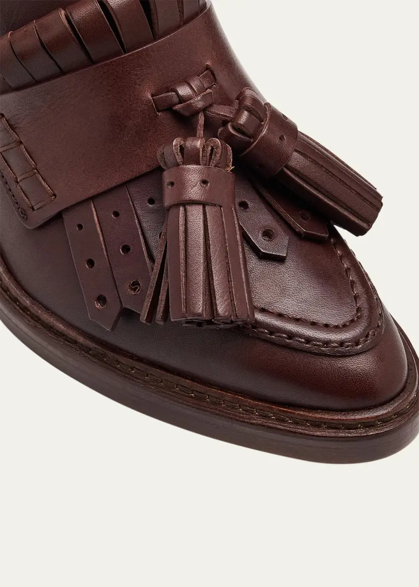Ulla Johnson Fiona Leather Tassel Heeled Loafers | Thumbnail 5 Ulla Johnson Fiona Leather Tassel Heeled Loafers | Thumbnail 5