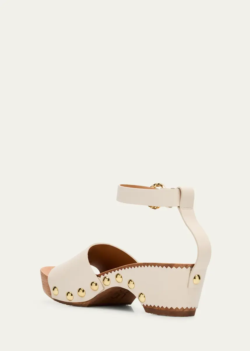 Ulla Johnson Esti Leather Ankle-Strap Clog Sandals | Thumbnail 2 Ulla Johnson Esti Leather Ankle-Strap Clog Sandals | Thumbnail 2
