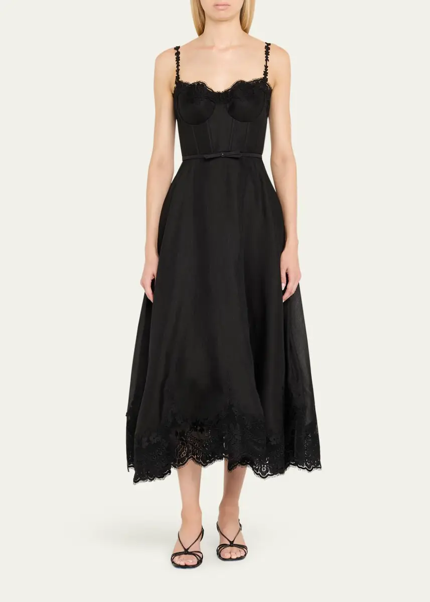 Zimmermann Lace-Trim Corset Picnic Dress | Thumbnail 2 Zimmermann Lace-Trim Corset Picnic Dress | Thumbnail 2