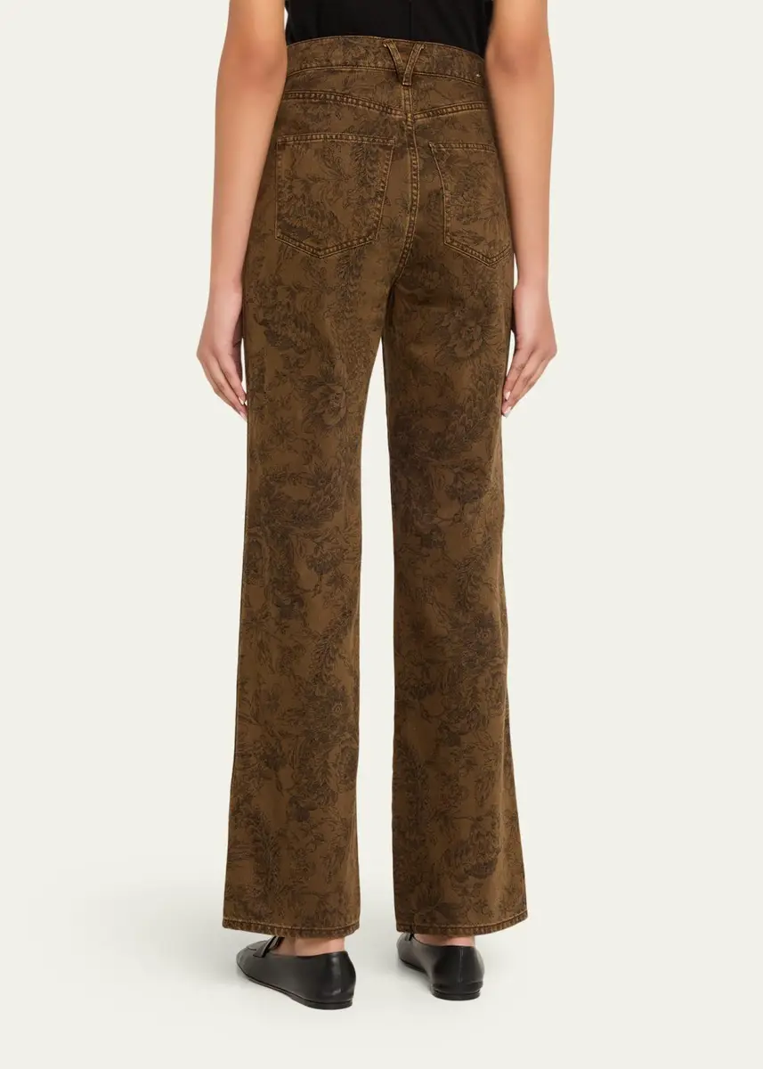 Veronica Beard Dylan Floral Straight-Leg Jeans | Thumbnail 3 Veronica Beard Dylan Floral Straight-Leg Jeans | Thumbnail 3