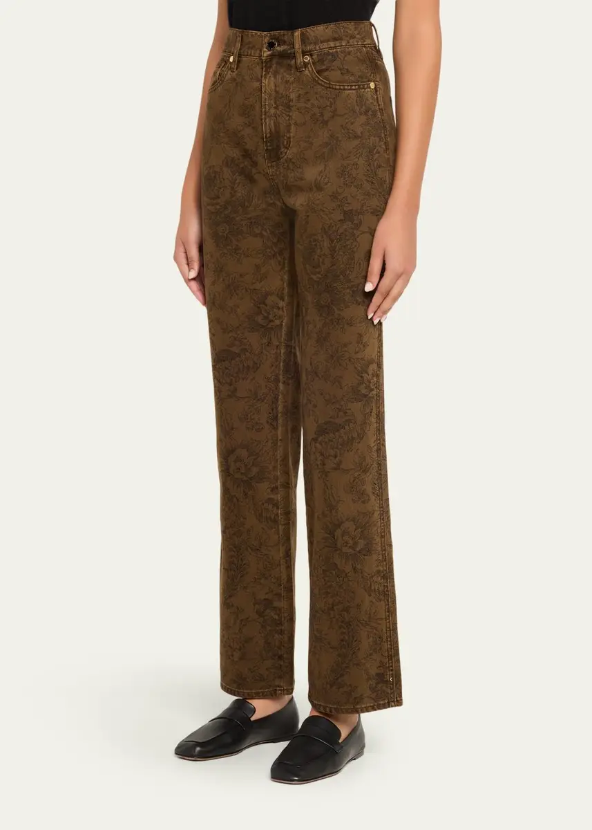 Veronica Beard Dylan Floral Straight-Leg Jeans | Thumbnail 4 Veronica Beard Dylan Floral Straight-Leg Jeans | Thumbnail 4