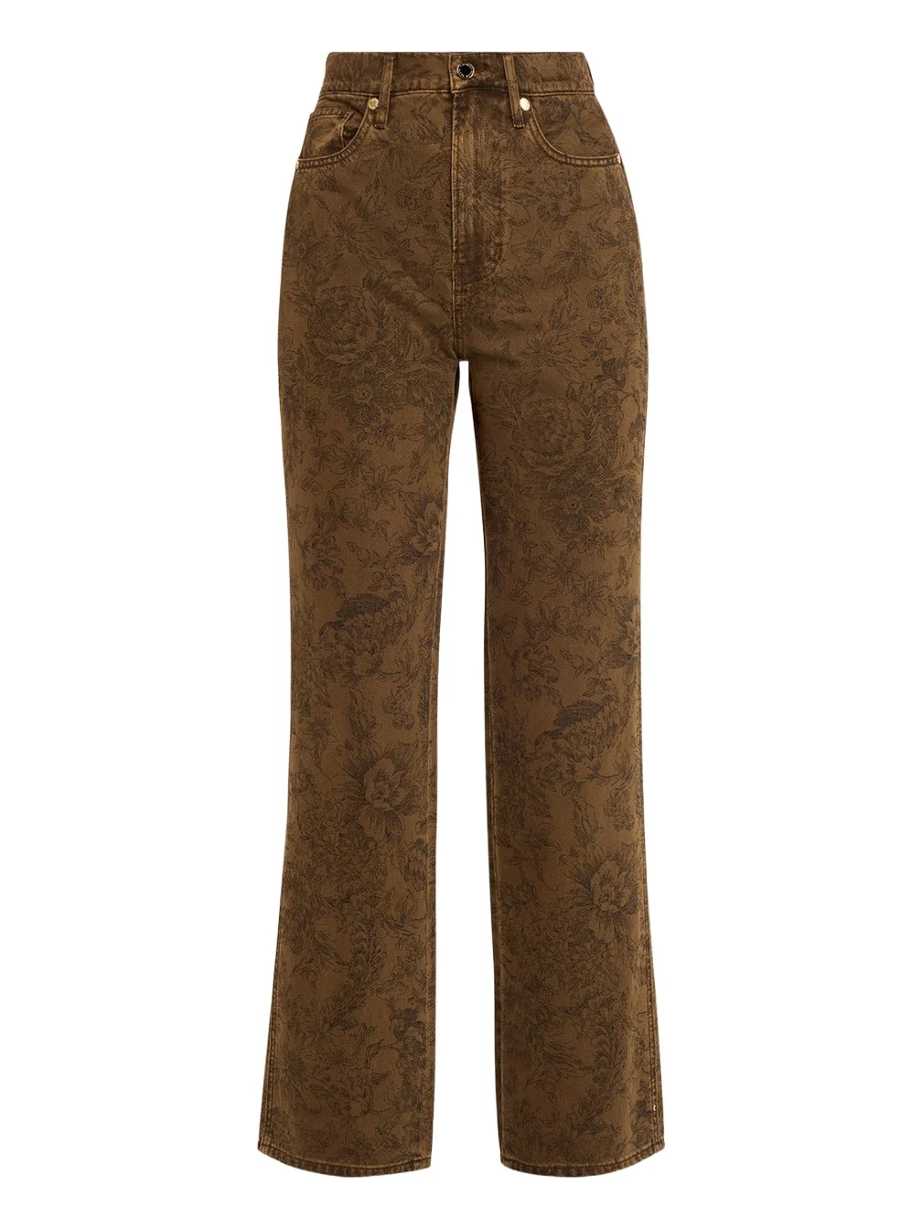 Veronica Beard Dylan Floral Straight-Leg Jeans
