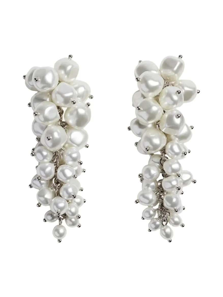 Pearly Cluster Drop Earrings Pearly Cluster Drop Earrings