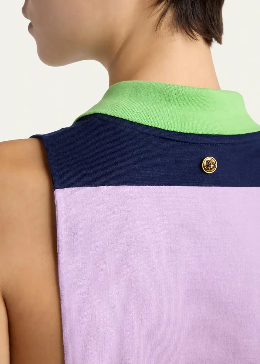 Versace Stripe Sleeveless Collared Sweater | Thumbnail 5