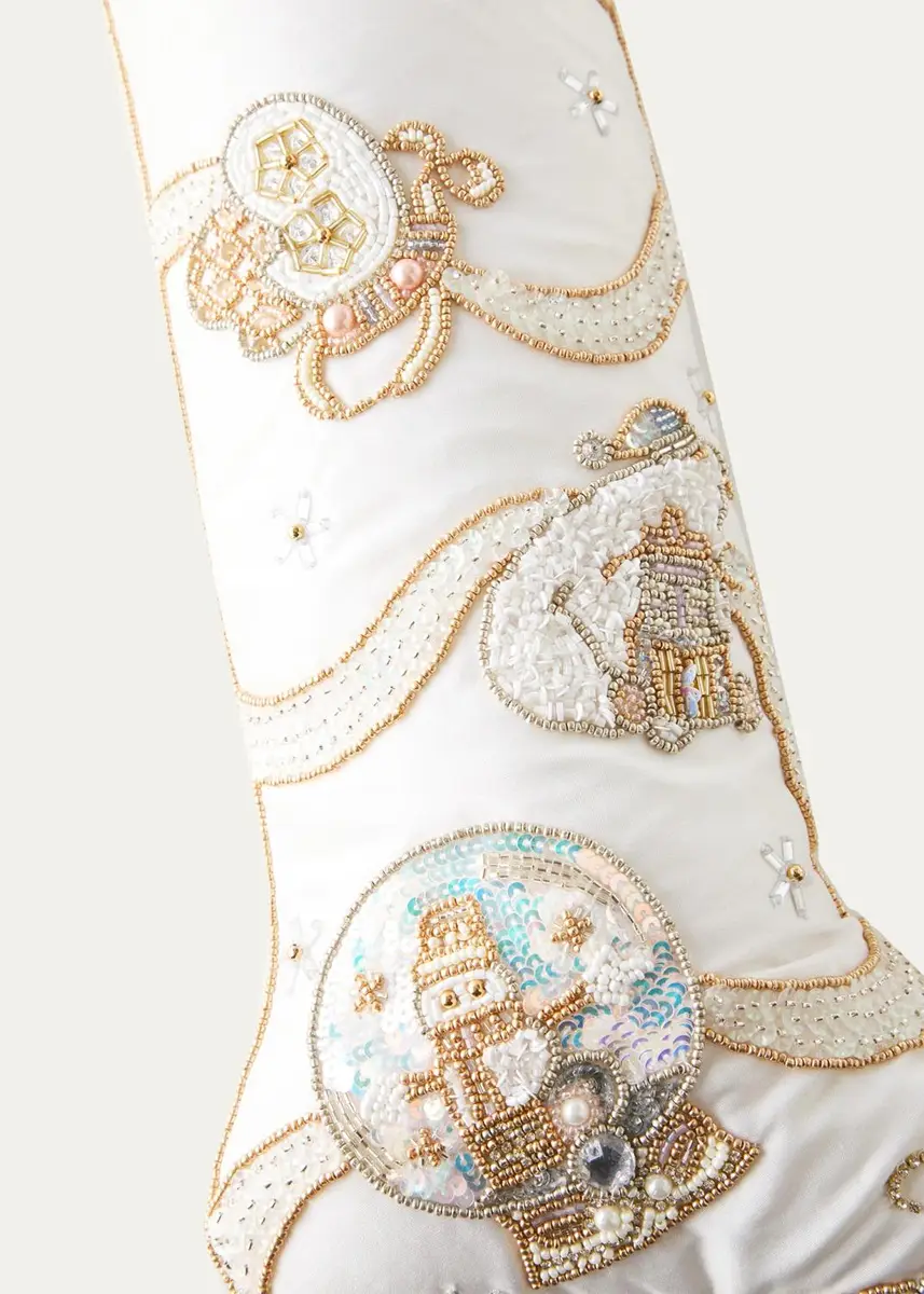 Kim Seybert Snow Globe Waltz Stocking | Thumbnail 2 Kim Seybert Snow Globe Waltz Stocking | Thumbnail 2