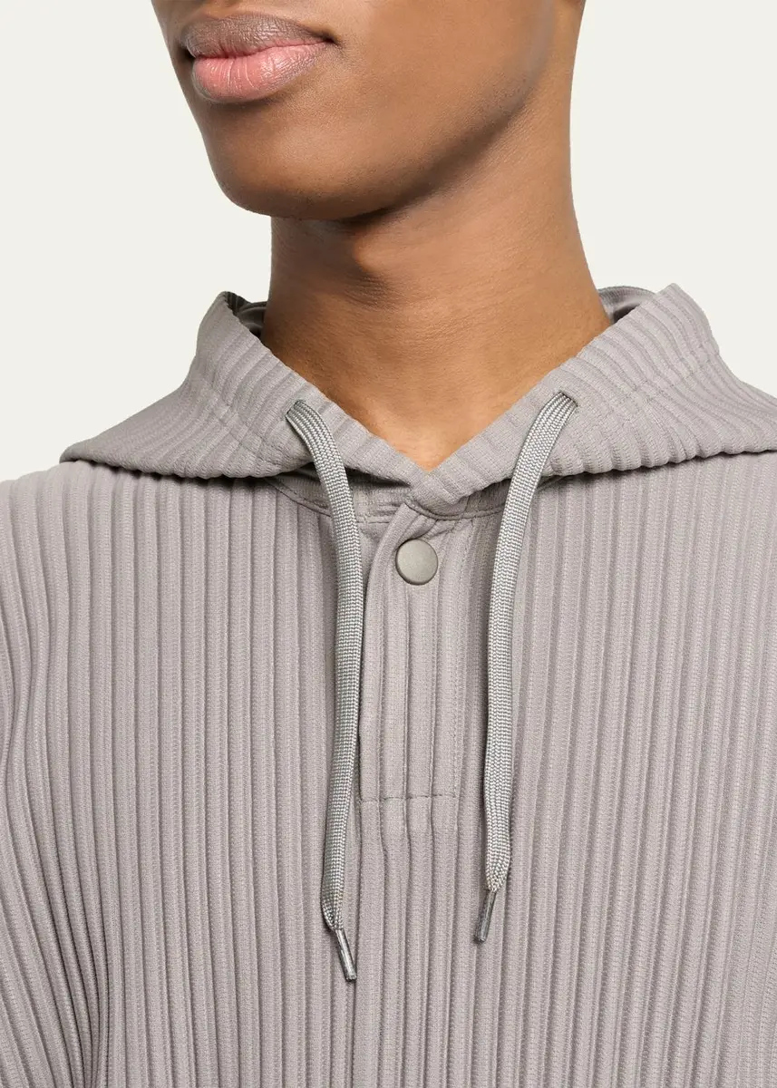 Homme Plissé Issey Miyake Men's Pleated Drawstring Hoodie | Thumbnail 5 Homme Plissé Issey Miyake Men's Pleated Drawstring Hoodie | Thumbnail 5