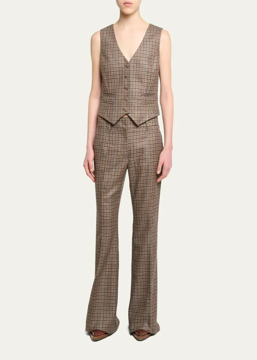 Gabriela Hearst Rhein Houndstooth Flared Pants | Thumbnail 2 Gabriela Hearst Rhein Houndstooth Flared Pants | Thumbnail 2