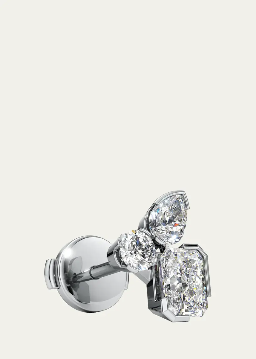 Unsaid Meta Lab-Grown Diamond Cluster Stud Earrings | Thumbnail 2