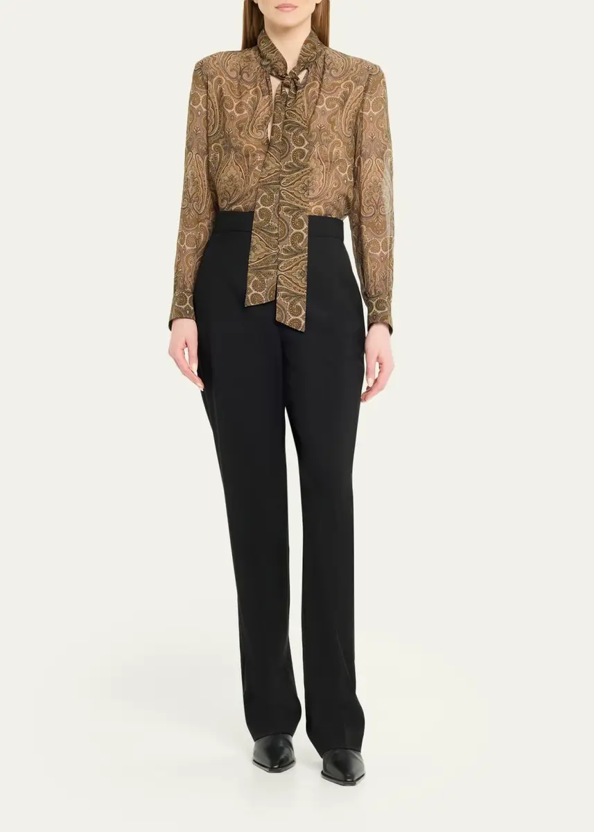 Nili Lotan Janese Paisley Silk Neck-Scarf Blouse | Thumbnail 2 Nili Lotan Janese Paisley Silk Neck-Scarf Blouse | Thumbnail 2