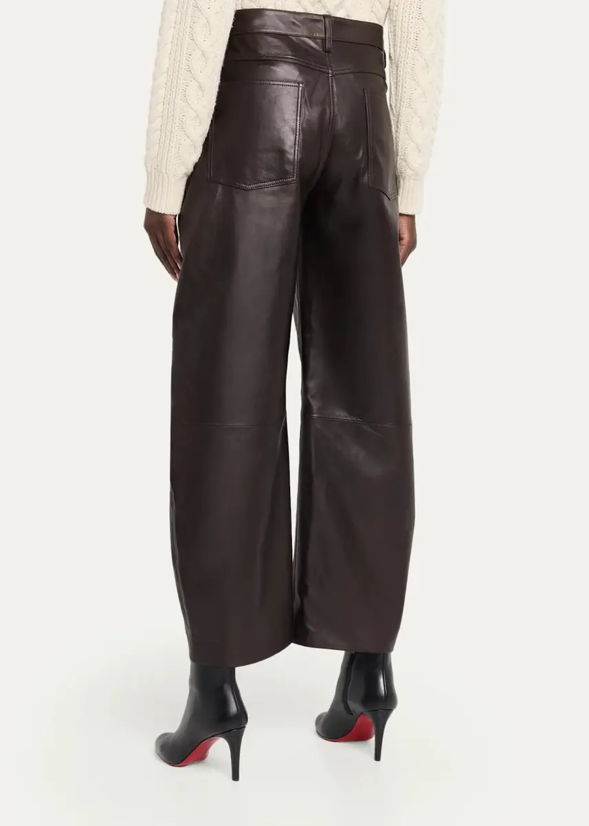 Nili Lotan Tribeca Leather Wide-Leg Pants | Thumbnail 3