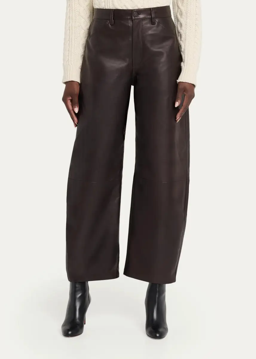 Nili Lotan Tribeca Leather Wide-Leg Pants | Thumbnail 4