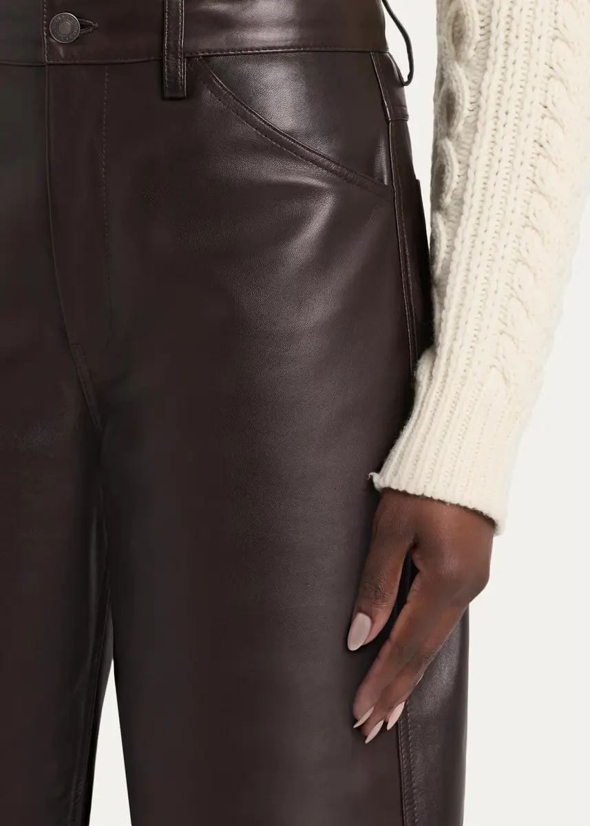 Nili Lotan Tribeca Leather Wide-Leg Pants | Thumbnail 5