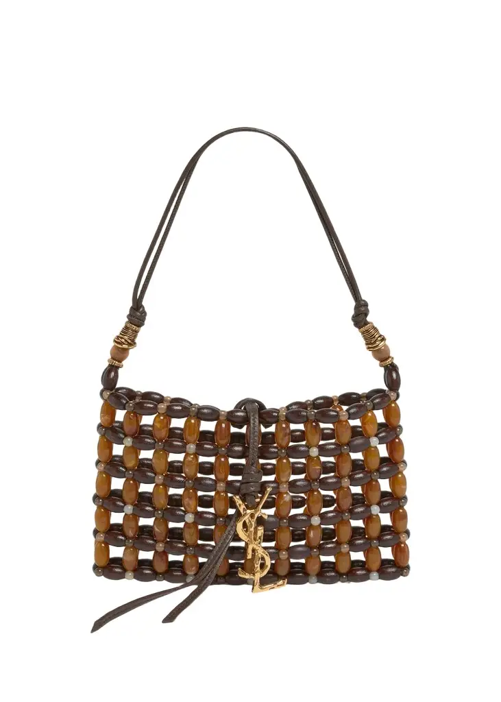 Saint Laurent Evening Beaded Shoulder Bag