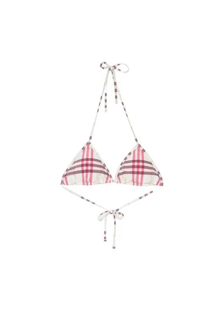 Burberry Sadie Check Bikini Top