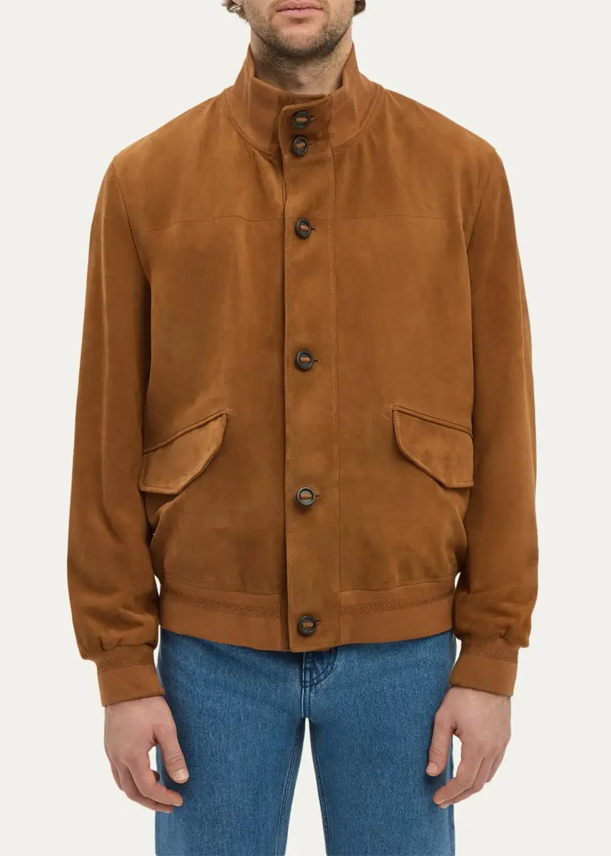 Gabriela Hearst Men's Leroy Suede Jacket | Thumbnail 2 Gabriela Hearst Men's Leroy Suede Jacket | Thumbnail 2