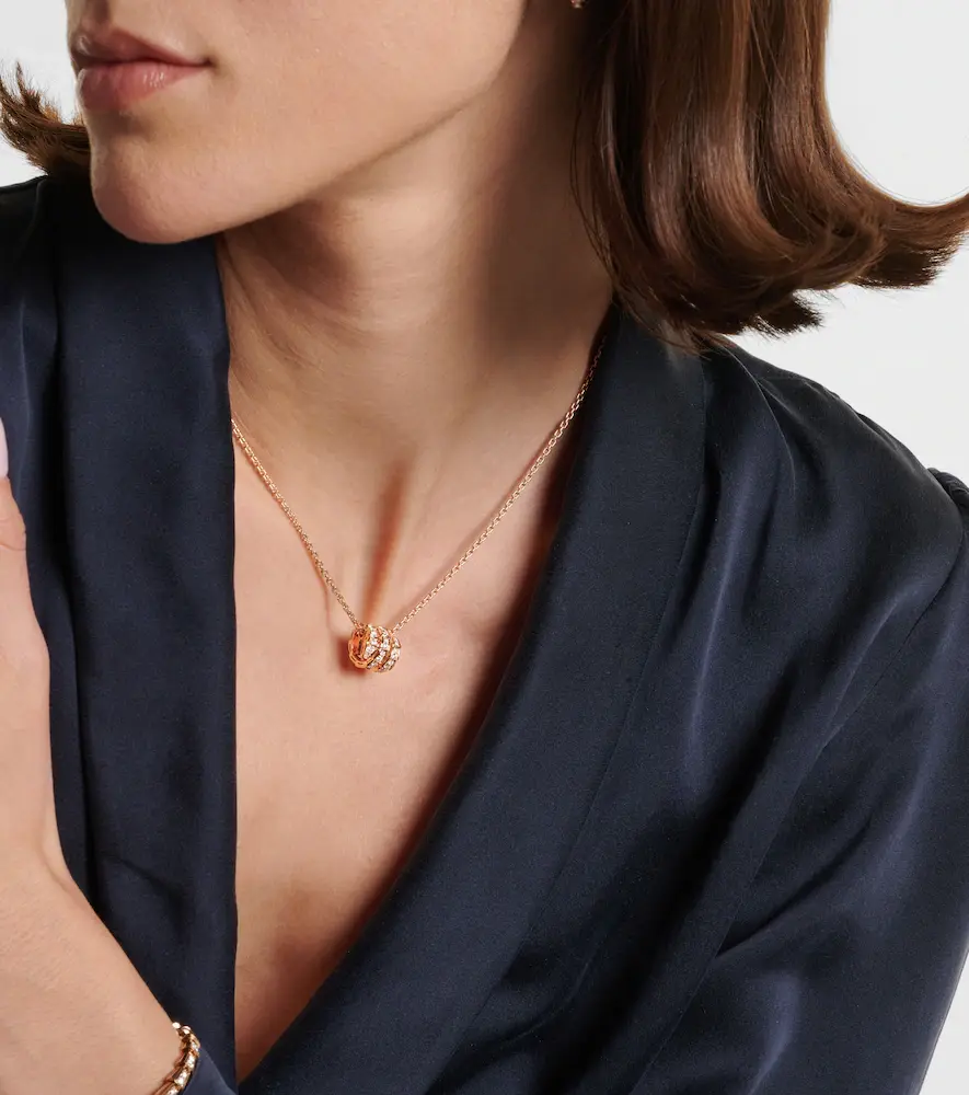 BVLGARI Serpenti Viper 18kt rose gold pendant necklace with diamonds | Thumbnail 5 BVLGARI Serpenti Viper 18kt rose gold pendant necklace with diamonds | Thumbnail 5