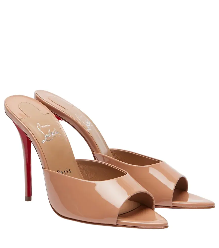 Christian Louboutin Miss Z 100 patent leather mules