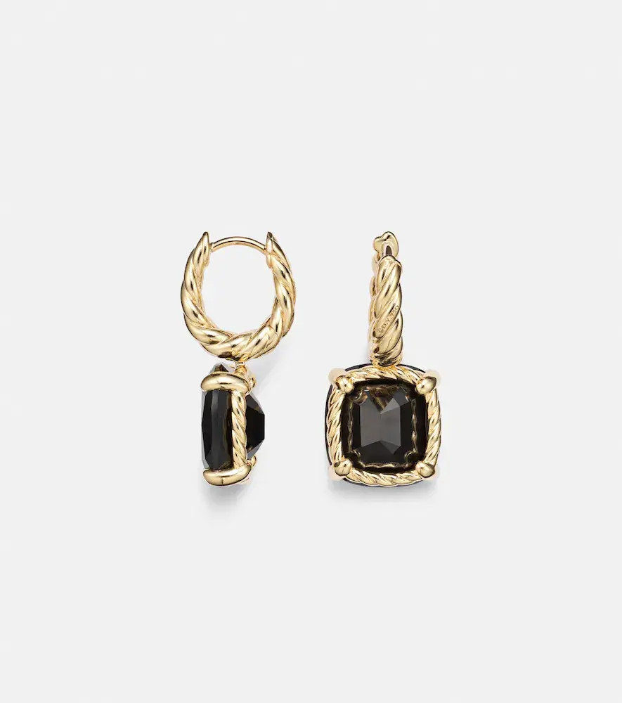 David Yurman Marbella 18kt gold drop earrings with onyx | Thumbnail 2 David Yurman Marbella 18kt gold drop earrings with onyx | Thumbnail 2