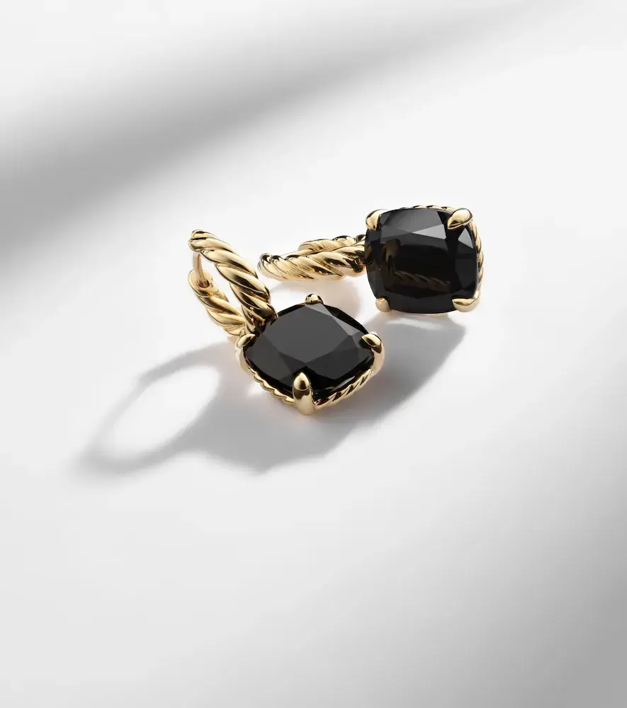 David Yurman Marbella 18kt gold drop earrings with onyx | Thumbnail 3 David Yurman Marbella 18kt gold drop earrings with onyx | Thumbnail 3