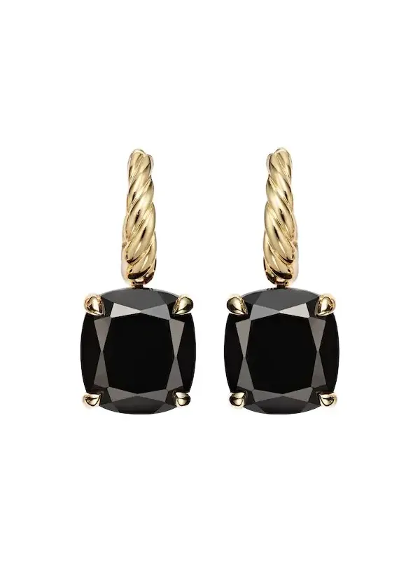 Marbella 18kt gold drop earrings with onyx